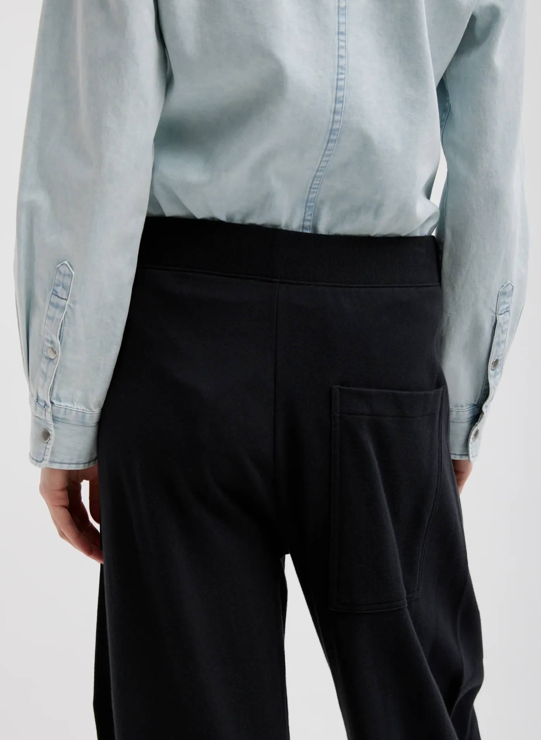 Leisure Sets|Pants & Shorts>Tibi Summer Sweatshirting Winslow Pant Black