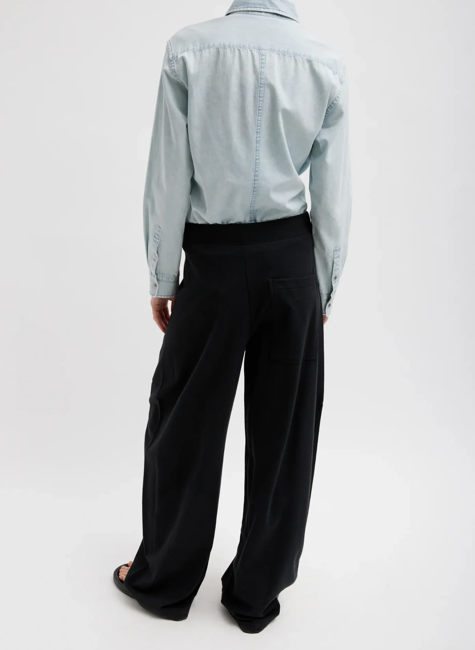 Leisure Sets|Pants & Shorts>Tibi Summer Sweatshirting Winslow Pant Black