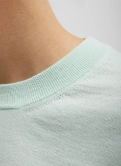 Knitwear & Sweatshirts|Fundamentals - WOFs>Tibi Super Fine Gauge Perfect Short Sleeve Men's Pullover Pale Mint