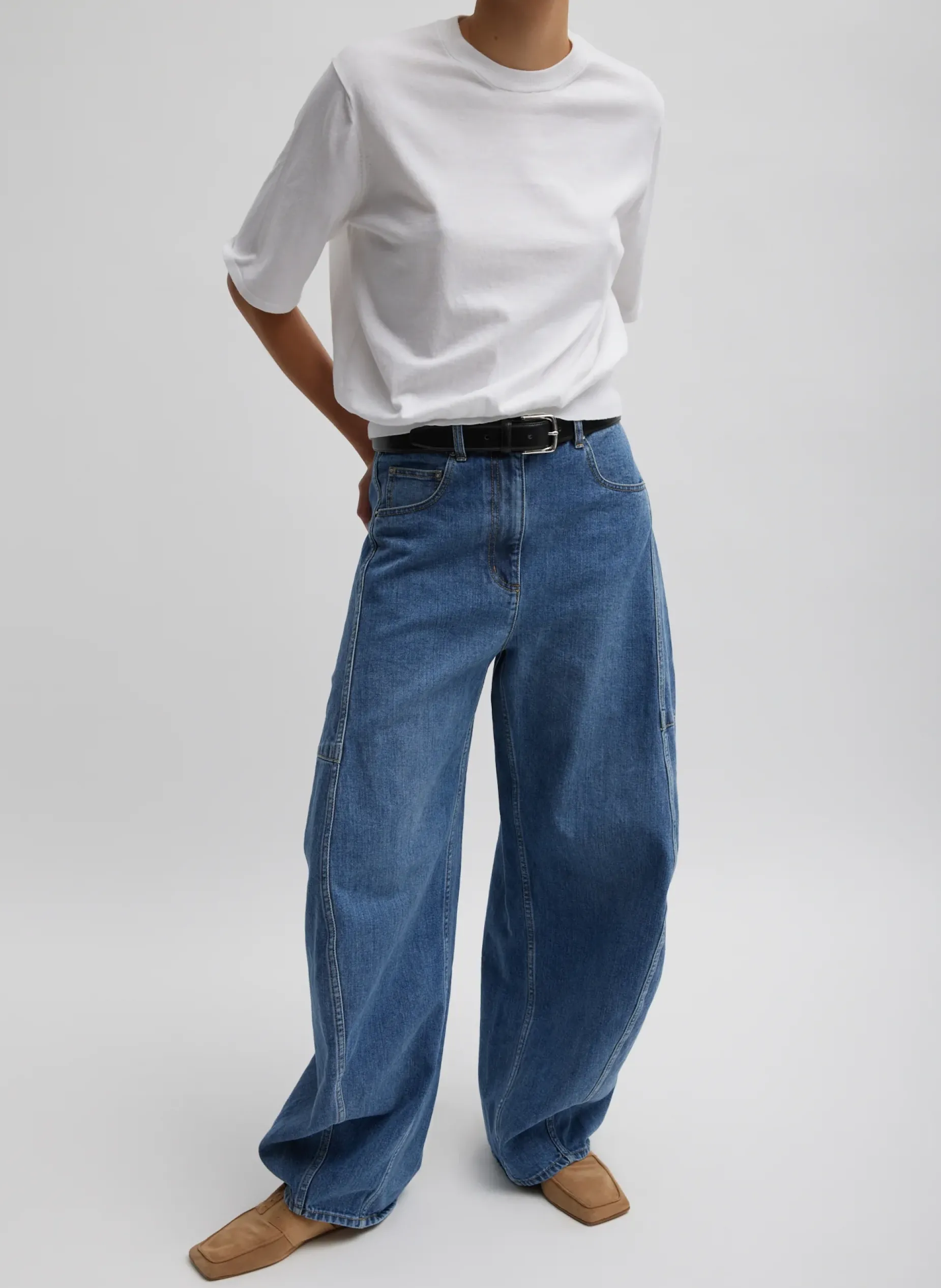 Knitwear & Sweatshirts|Fundamentals - WOFs>Tibi Super Fine Gauge Perfect Short Sleeve Men's Pullover White