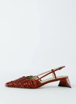Heels>Tibi Textu Victor Slingback Red