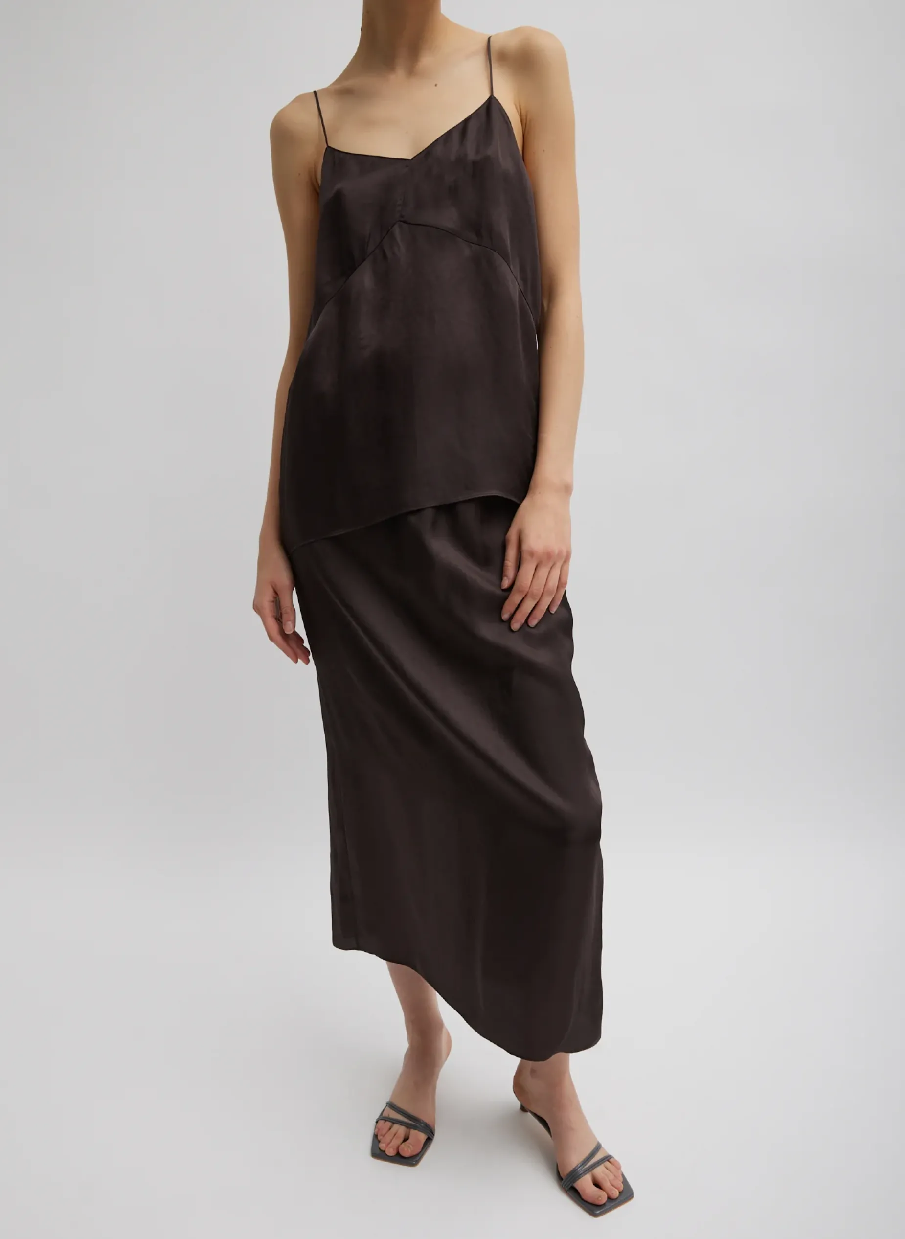 Tops|Fundamentals - WOFs>Tibi The Slip Cami Brown
