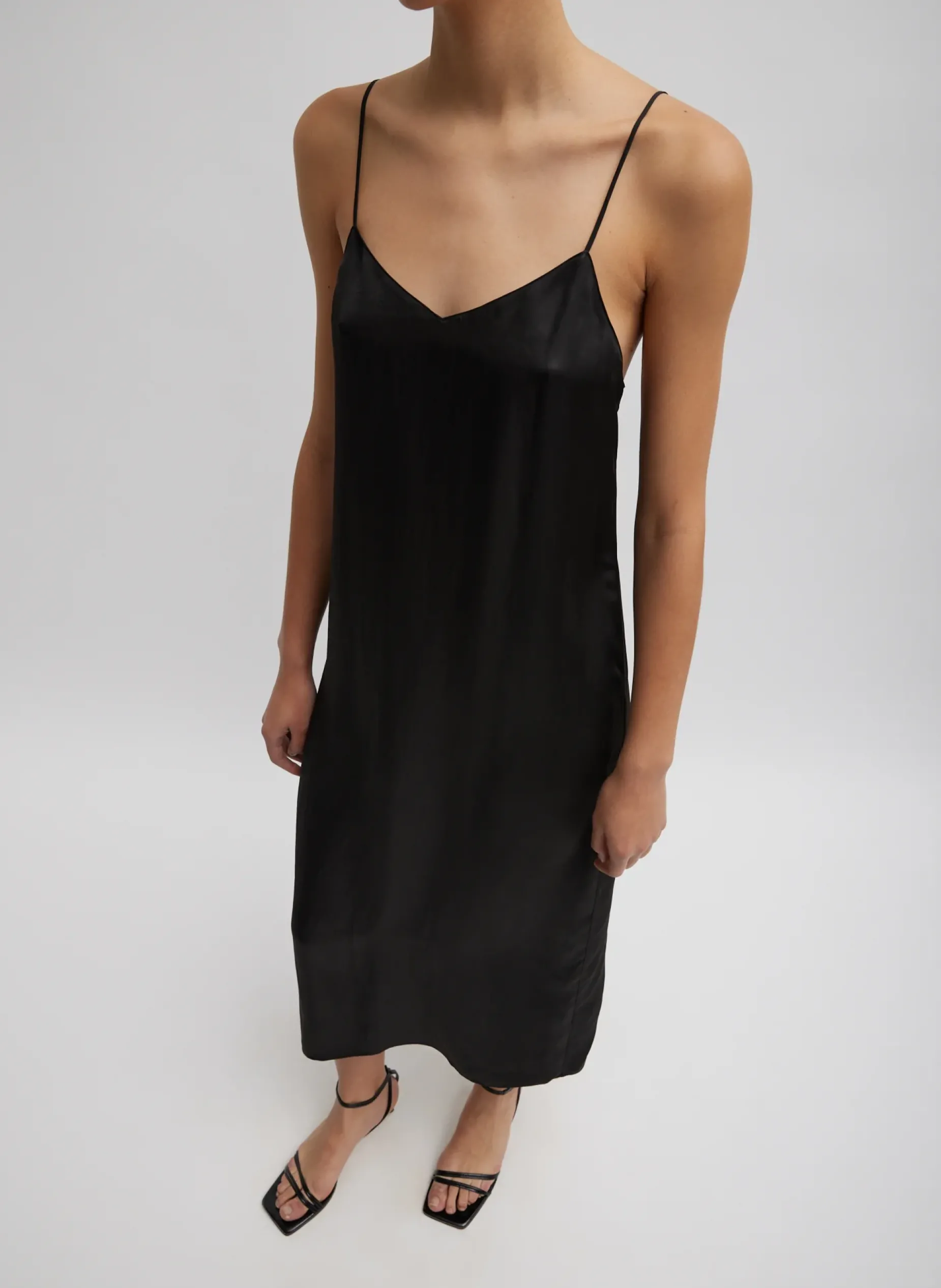 Dresses|Fundamentals - WOFs>Tibi The Slip Dress Black