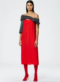Dresses>Tibi The Slip Dress Red
