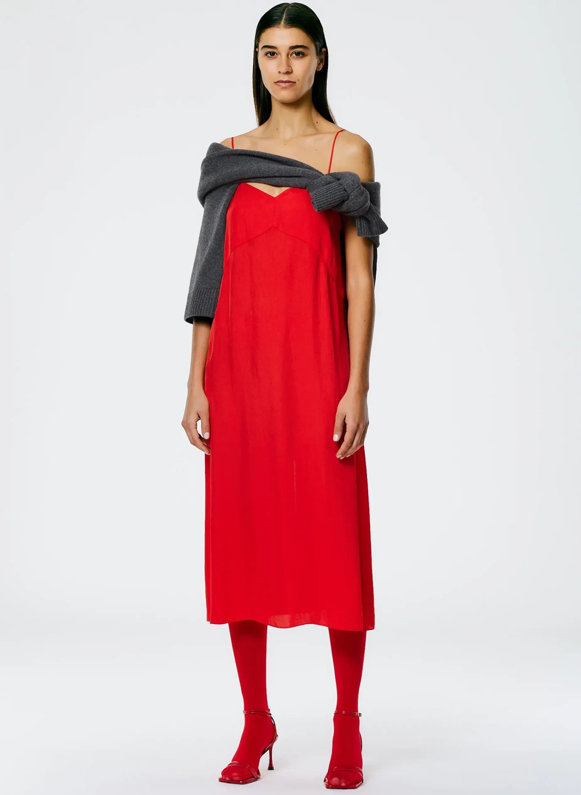 Dresses>Tibi The Slip Dress Red