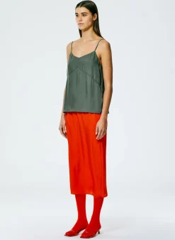 Skirts>Tibi The Slip Skirt Red