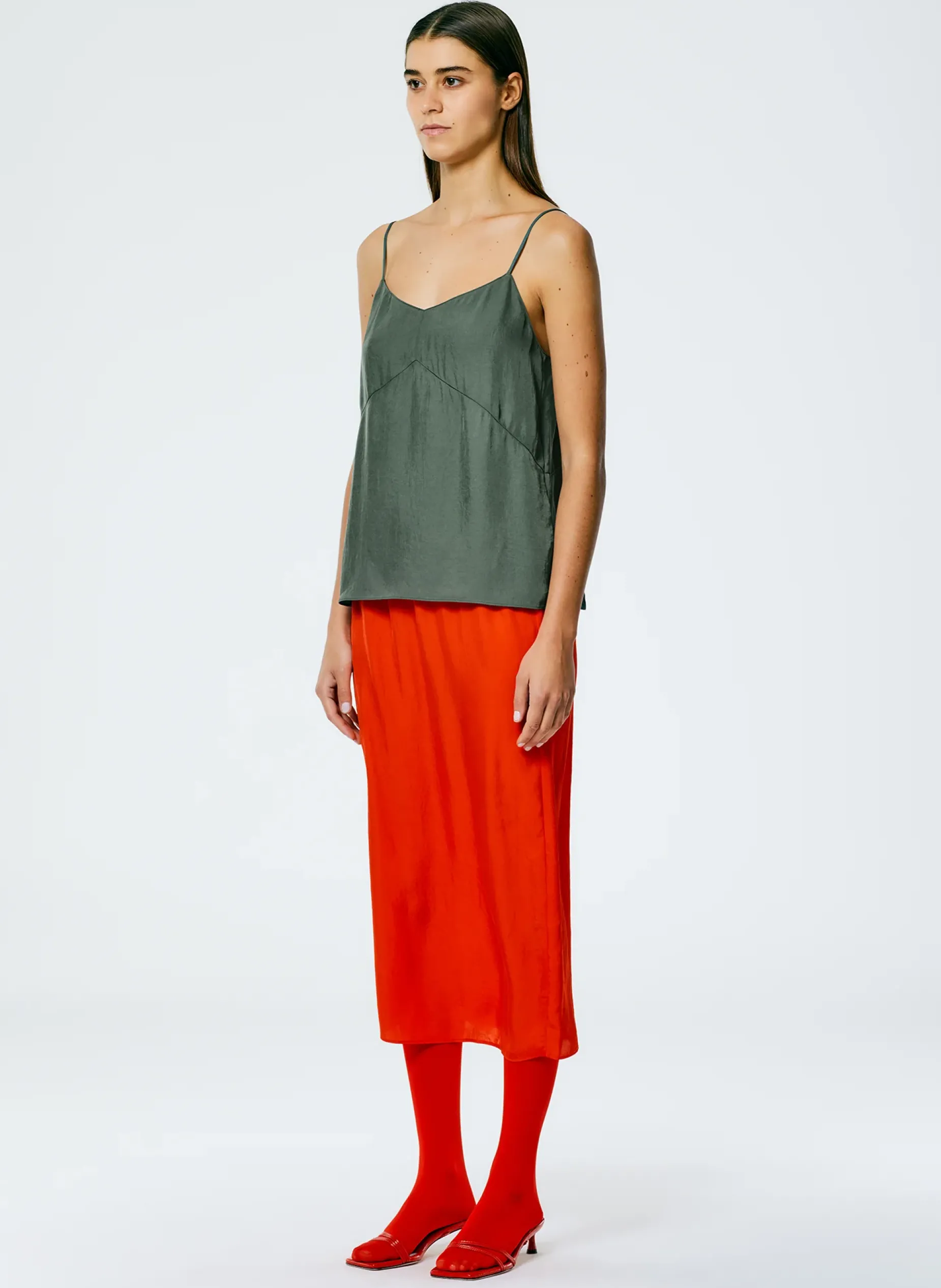 Skirts>Tibi The Slip Skirt Red