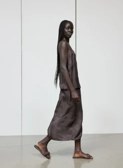 Skirts|Fundamentals - WOFs>Tibi The Slip Skirt Brown