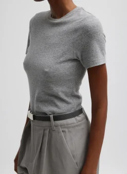Belts|Curated Closets>Tibi Tobian Webbing Belt Grey