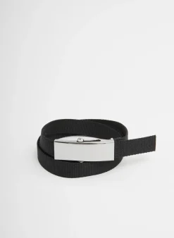 Belts>Tibi Tobian Webbing Belt Black