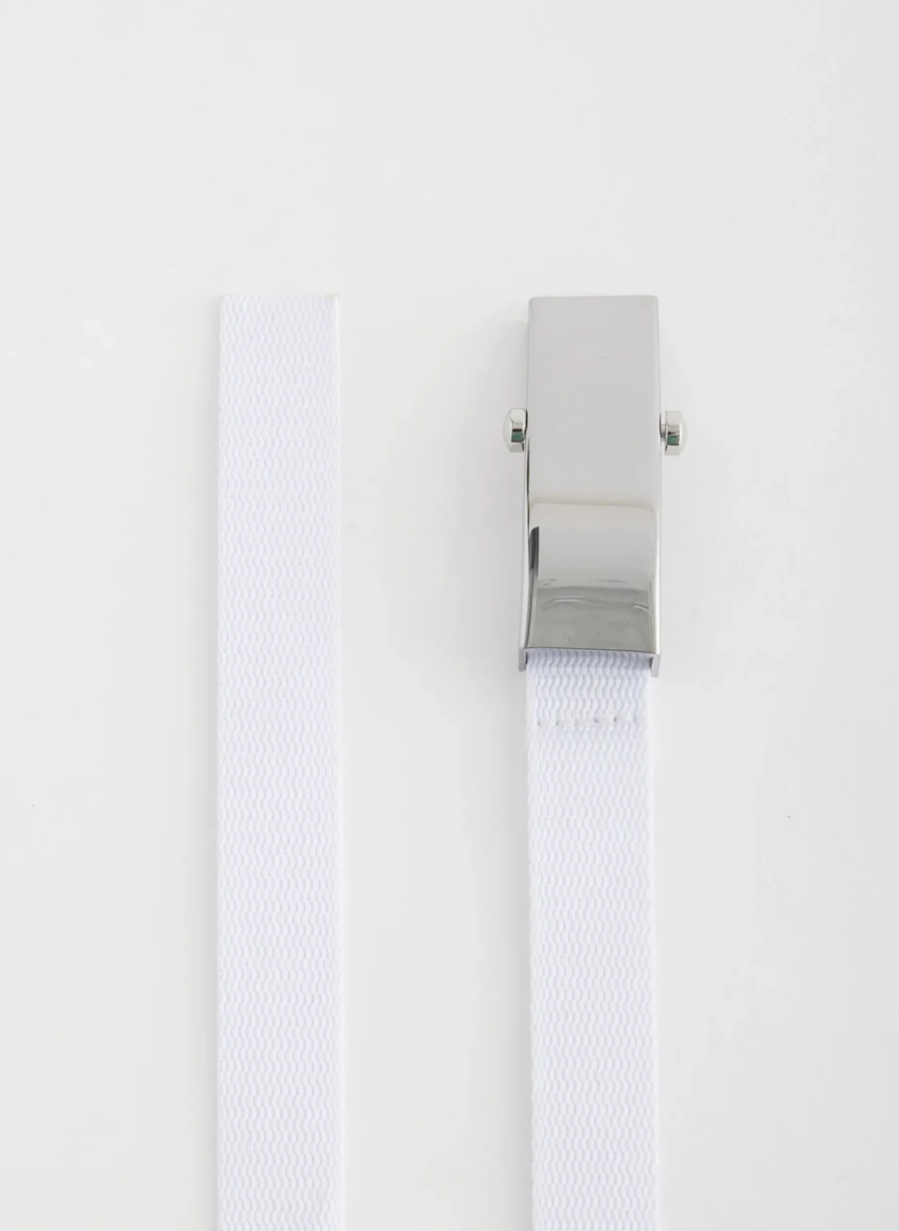 Belts>Tibi Tobian Webbing Belt White