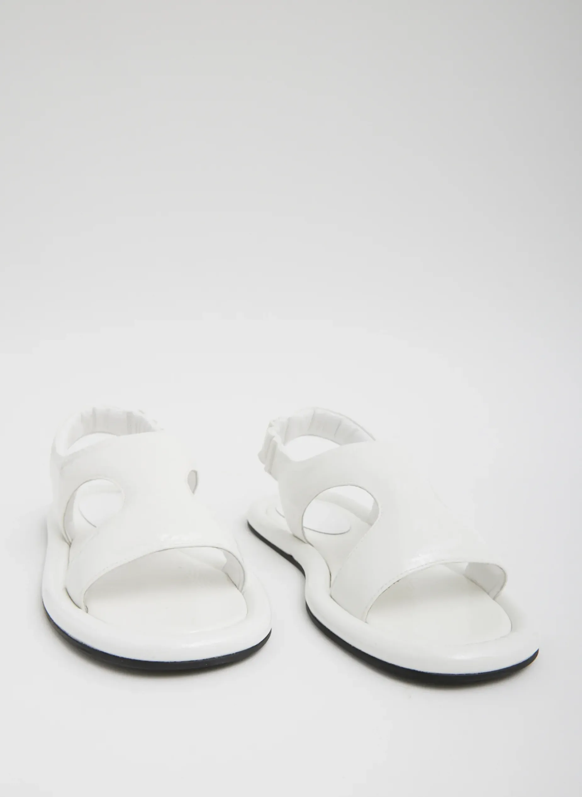 Sandals>Tibi Tom Naplack Sandal Optic White