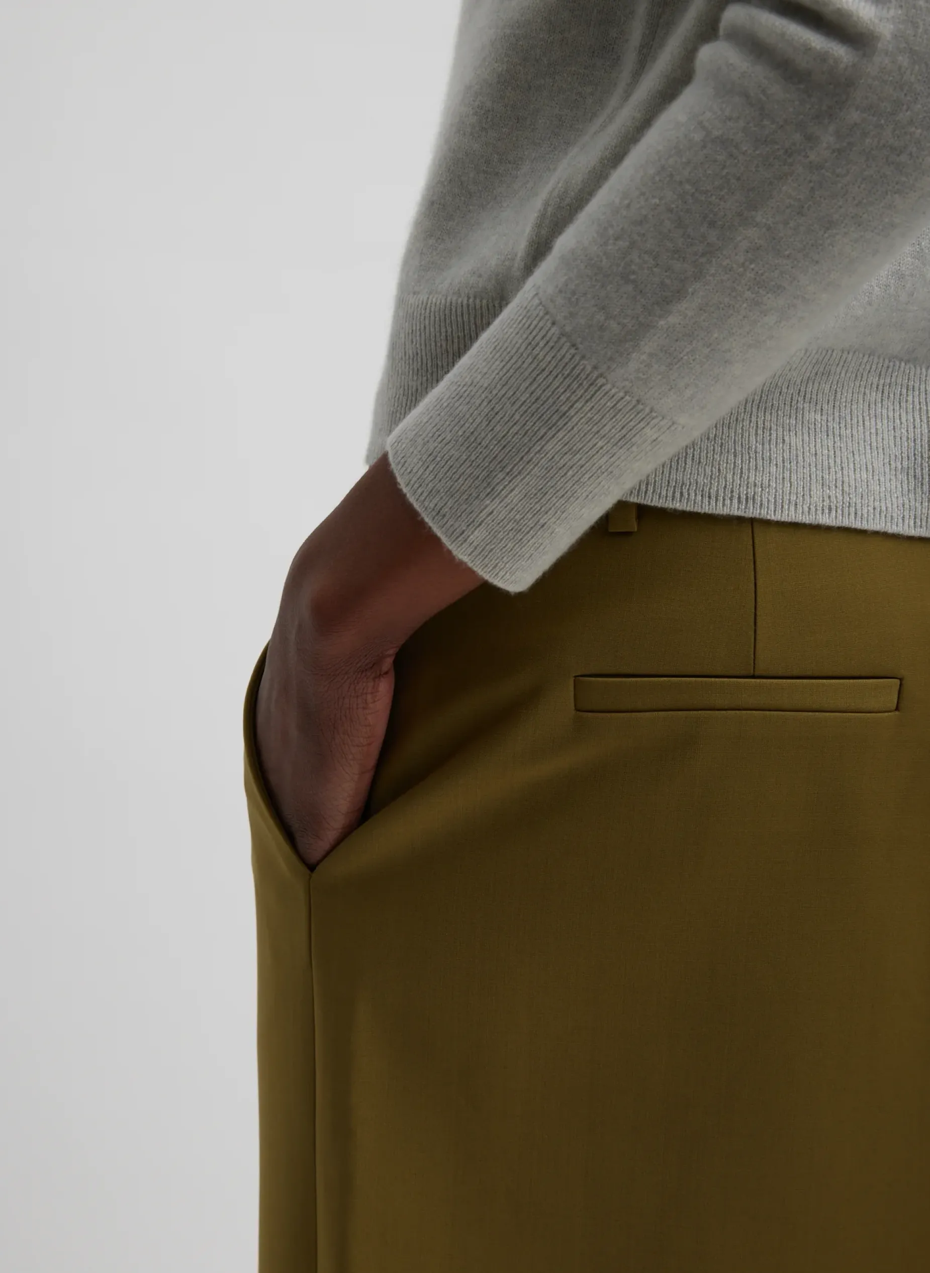 Suits|Fundamentals - WOFs>Tibi Tropical Wool Maxi Trouser Skirt Dark Hazel