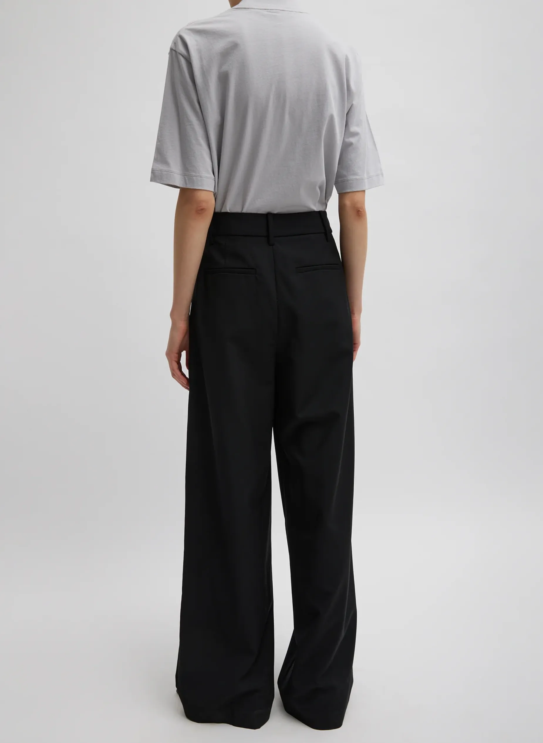 Suits|Pants & Shorts>Tibi Tropical Wool Stella Pant Black