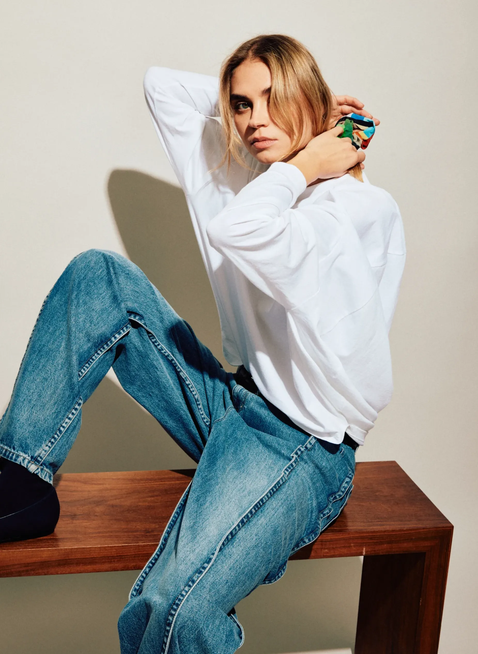 Tops>Tibi T-Shirt Circular Top White