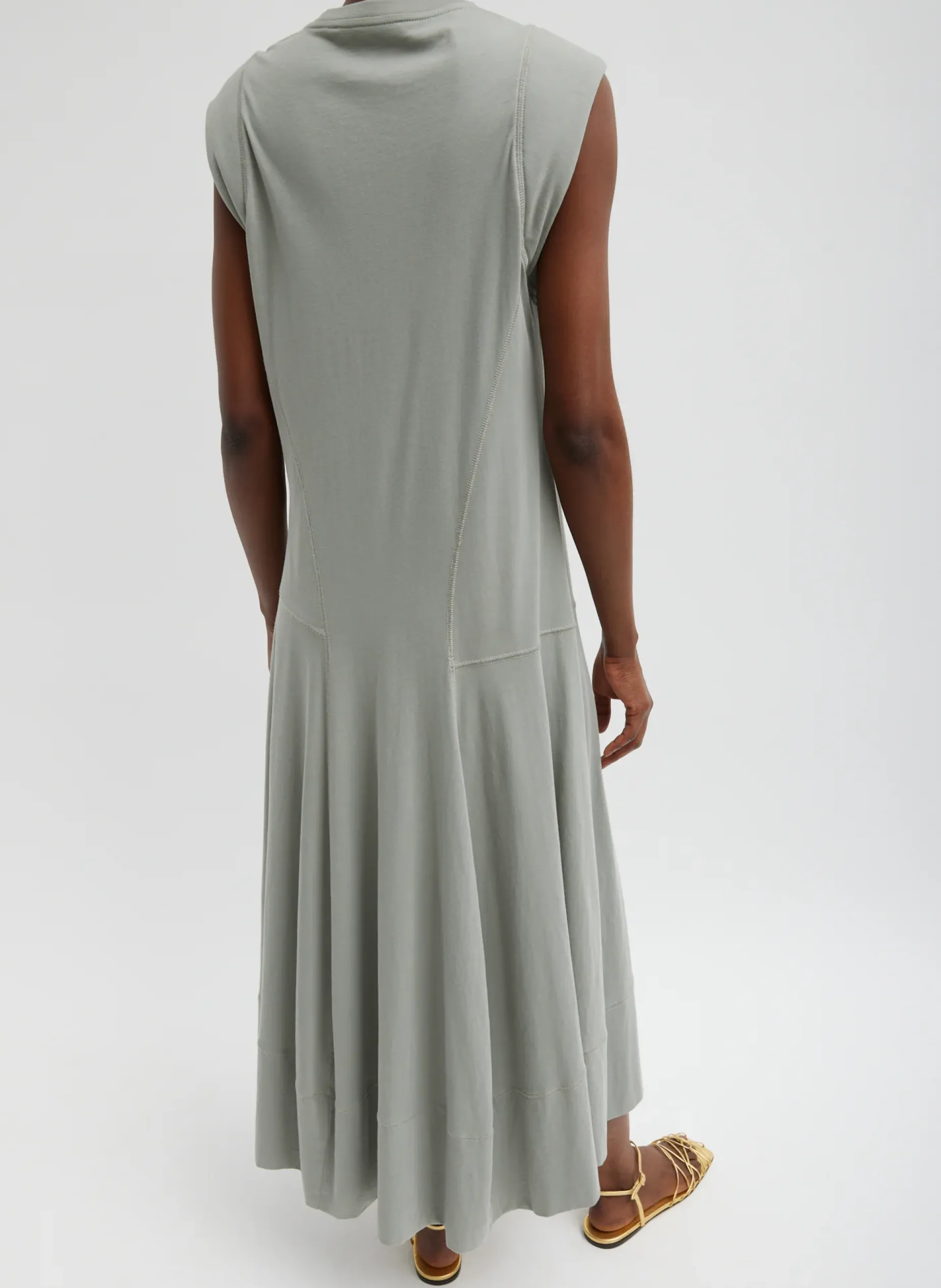 Dresses>Tibi T-Shirt Sleeveless Dress Pumice Grey