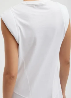 Dresses>Tibi T-Shirt Sleeveless Dress White