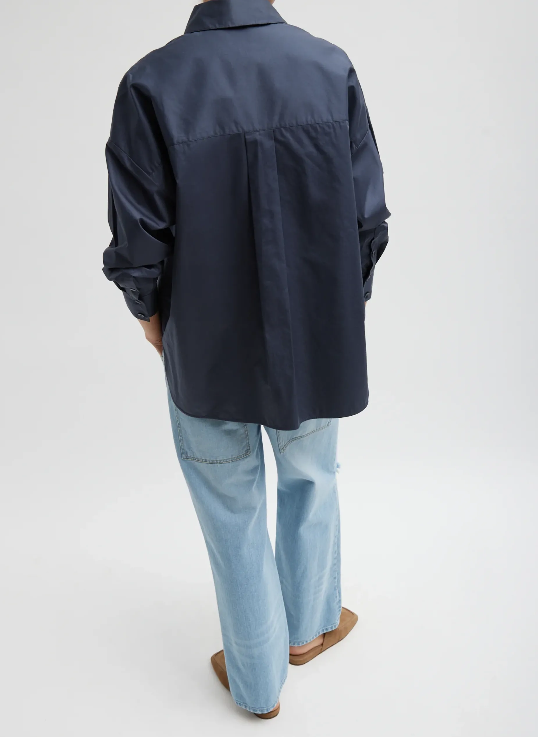 Denim|Pants & Shorts>Tibi Vintage Wash Denim Ryder Jean Vintage Blue