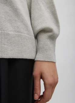 Knitwear & Sweatshirts|Fundamentals - WOFs>Tibi Washable Cashmere Crewneck Sweater Light Heather Grey