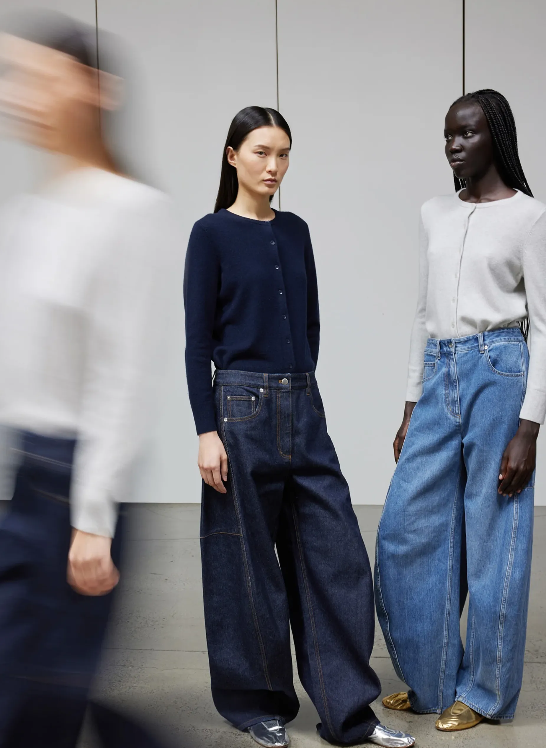 Knitwear & Sweatshirts|Fundamentals - WOFs>Tibi Washable Cashmere Shrunken Cardigan Navy