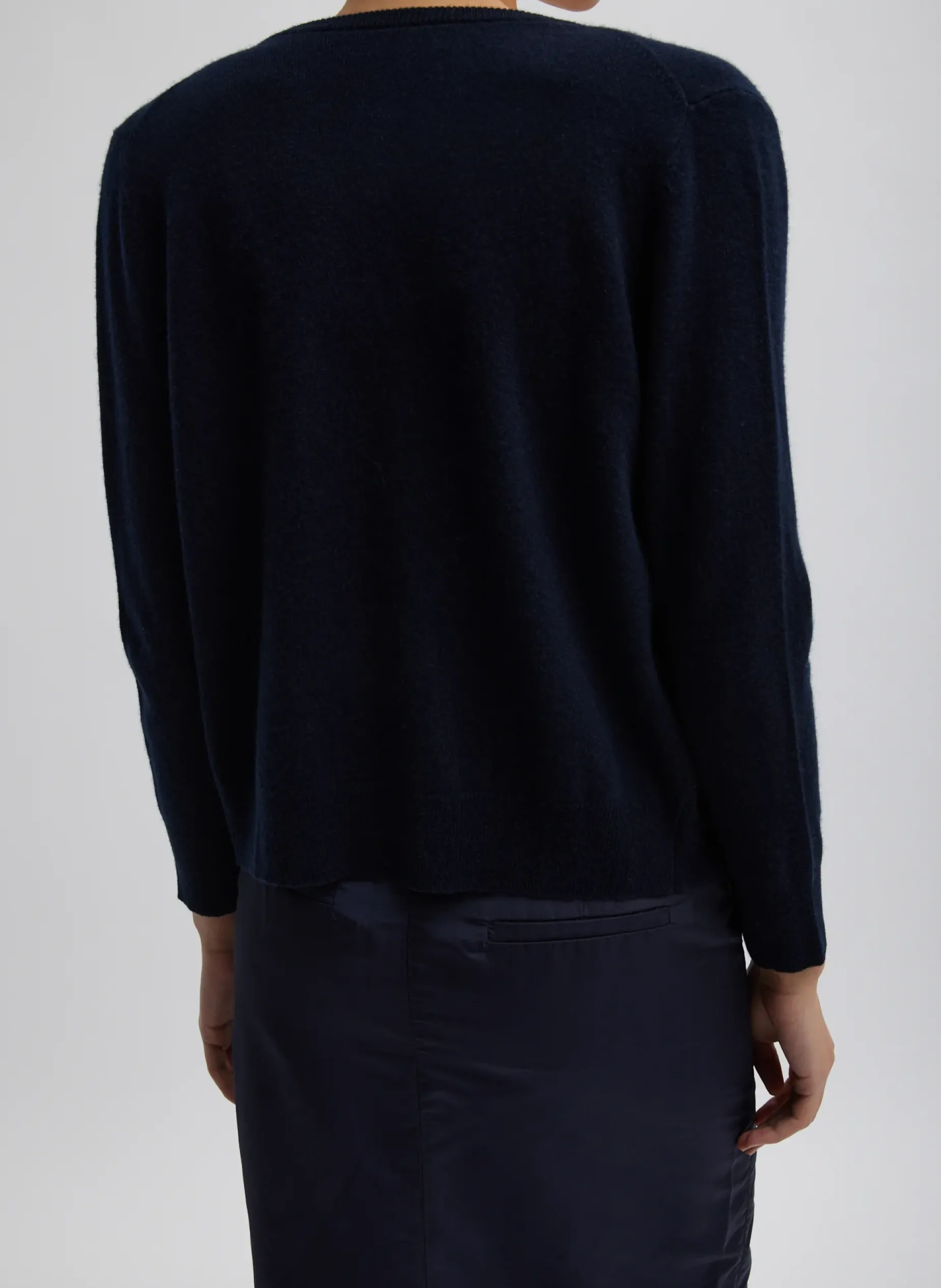 Knitwear & Sweatshirts|Fundamentals - WOFs>Tibi Washable Cashmere Shrunken Cardigan Navy
