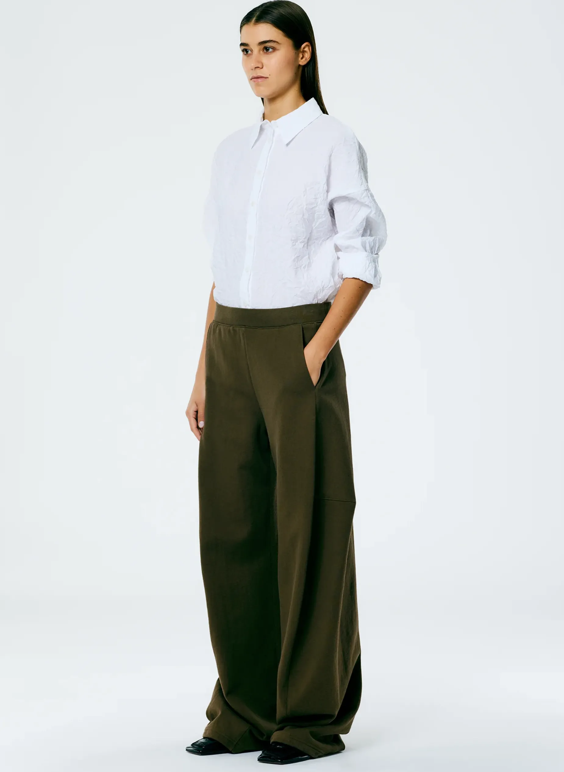 Leisure Sets|Pants & Shorts>Tibi Winslow Sweatpant - Regular Wood