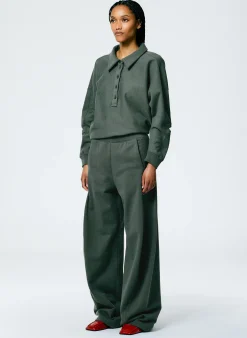 Leisure Sets|Pants & Shorts>Tibi Winslow Sweatpant - Regular Grey Pine
